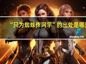 “只为蜘蛛作网竿”的出处是哪里