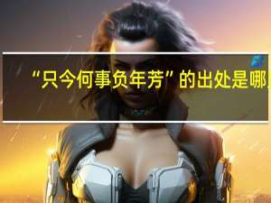“只今何事负年芳”的出处是哪里