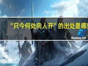 “只今何处向人开”的出处是哪里