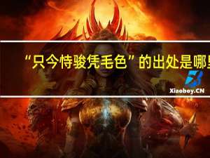 “只今恃骏凭毛色”的出处是哪里