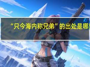 “只今海内称兄弟”的出处是哪里