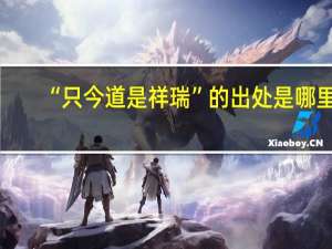 “只今道是祥瑞”的出处是哪里