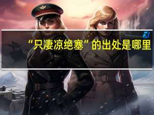 “只凄凉绝塞”的出处是哪里