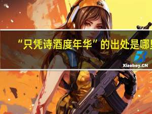 “只凭诗酒度年华”的出处是哪里
