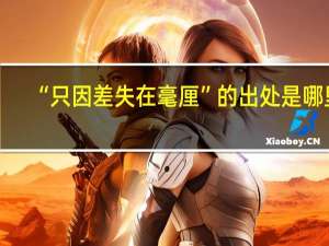 “只因差失在毫厘”的出处是哪里