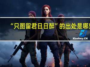 “只图留君日日醉”的出处是哪里