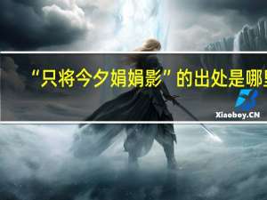 “只将今夕娟娟影”的出处是哪里