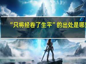 “只将经卷了生平”的出处是哪里
