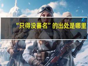 “只得没蕃名”的出处是哪里