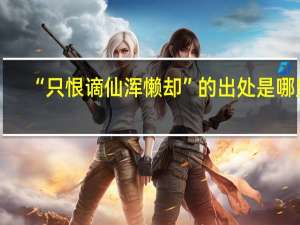 “只恨谪仙浑懒却”的出处是哪里