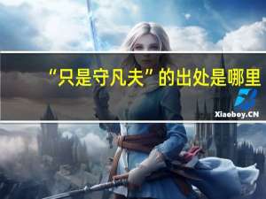 “只是守凡夫”的出处是哪里