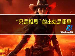 “只是相思”的出处是哪里