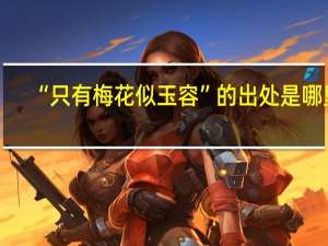 “只有梅花似玉容”的出处是哪里
