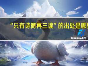 “只有诗筒再三读”的出处是哪里
