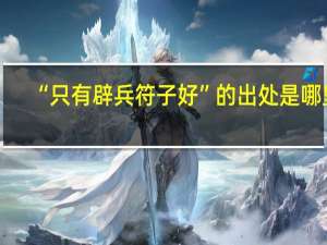 “只有辟兵符子好”的出处是哪里