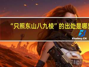 “只照东山八九棱”的出处是哪里