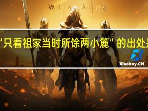 “只看祖家当时所馀两小簏”的出处是哪里