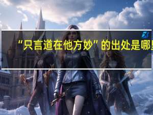 “只言道在他方妙”的出处是哪里