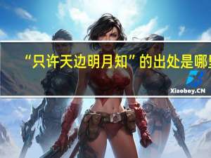 “只许天边明月知”的出处是哪里