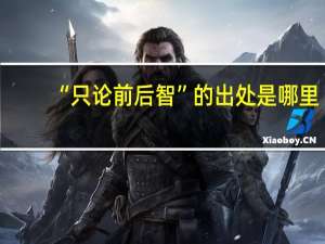 “只论前后智”的出处是哪里