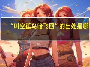 “叫空孤鸟暗飞回”的出处是哪里