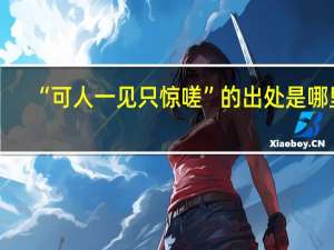 “可人一见只惊嗟”的出处是哪里