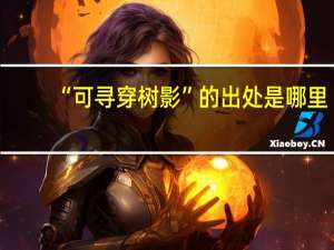 “可寻穿树影”的出处是哪里