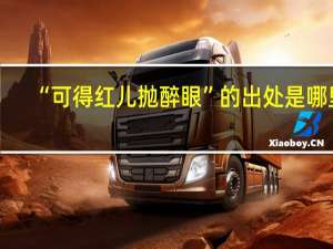 “可得红儿抛醉眼”的出处是哪里