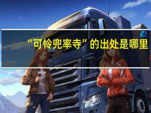 “可怜兜率寺”的出处是哪里