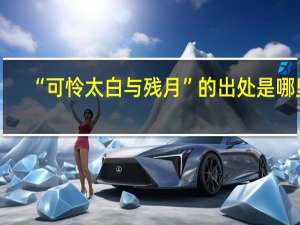 “可怜太白与残月”的出处是哪里