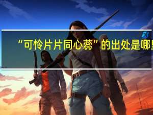 “可怜片片同心蕊”的出处是哪里
