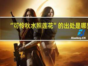 “可怜秋水照莲花”的出处是哪里