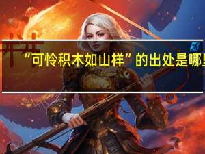 “可怜积木如山样”的出处是哪里