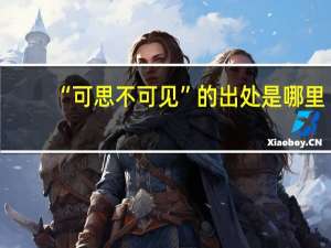 “可思不可见”的出处是哪里