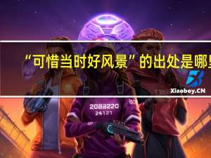“可惜当时好风景”的出处是哪里