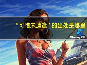 “可惜未遭逢”的出处是哪里