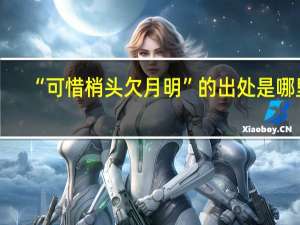 “可惜梢头欠月明”的出处是哪里