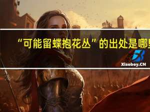 “可能留蝶抱花丛”的出处是哪里