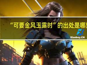 “可要金风玉露时”的出处是哪里