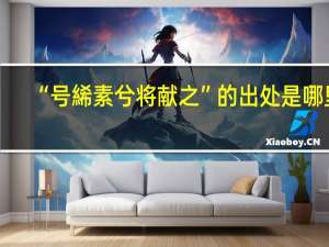 “号絺素兮将献之”的出处是哪里