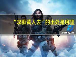 “叹额黄人去”的出处是哪里
