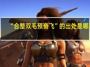 “合整双毛预奋飞”的出处是哪里