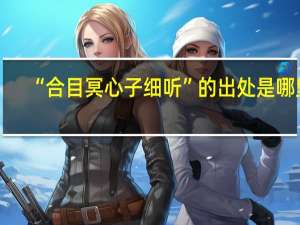 “合目冥心子细听”的出处是哪里