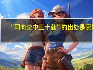 “同向尘中三十载”的出处是哪里