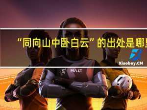 “同向山中卧白云”的出处是哪里