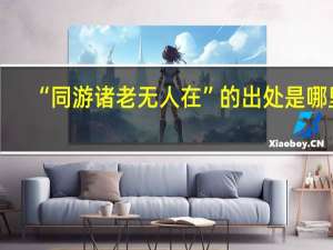 “同游诸老无人在”的出处是哪里