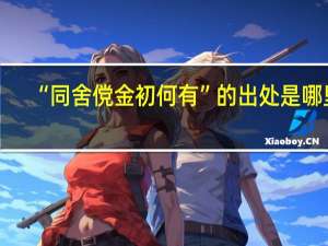 “同舍傥金初何有”的出处是哪里