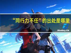 “同行力不任”的出处是哪里