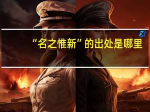 “名之惟新”的出处是哪里