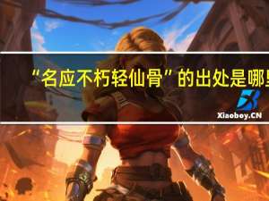 “名应不朽轻仙骨”的出处是哪里